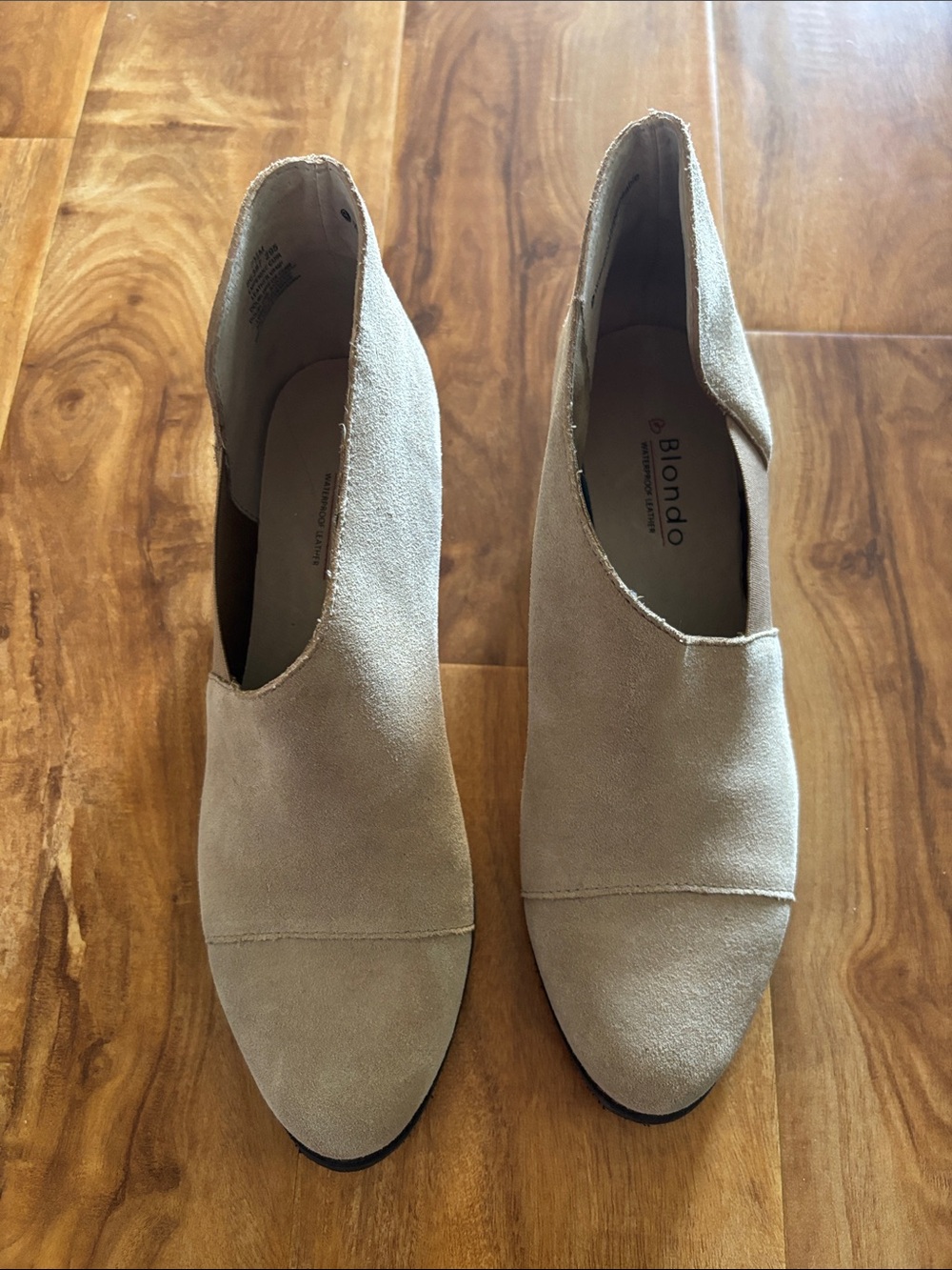 Blondo Waterproof Taupe Suede Slip-On Mules NWT SZ 7.5